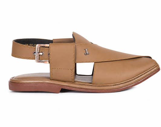plain camel peshawari chappal