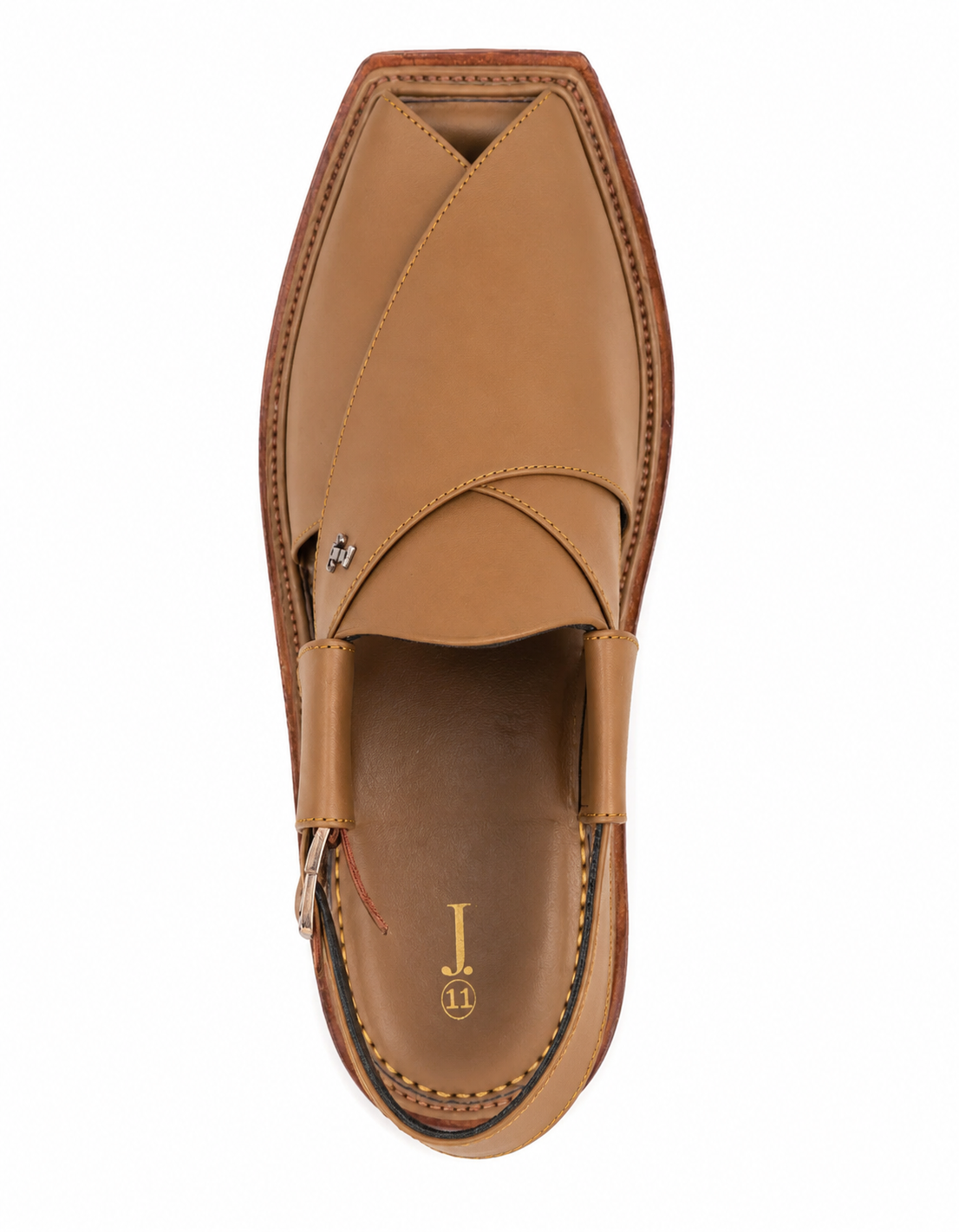 plain camel peshawari chappal