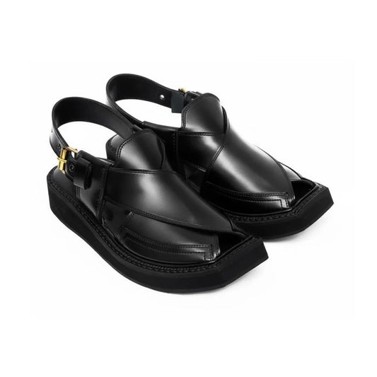 black captaan chappal